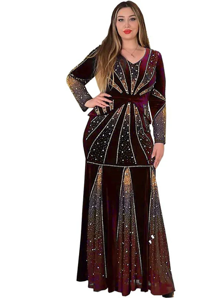 Abayas en velours pour femmes musulmanes - image de produit 2