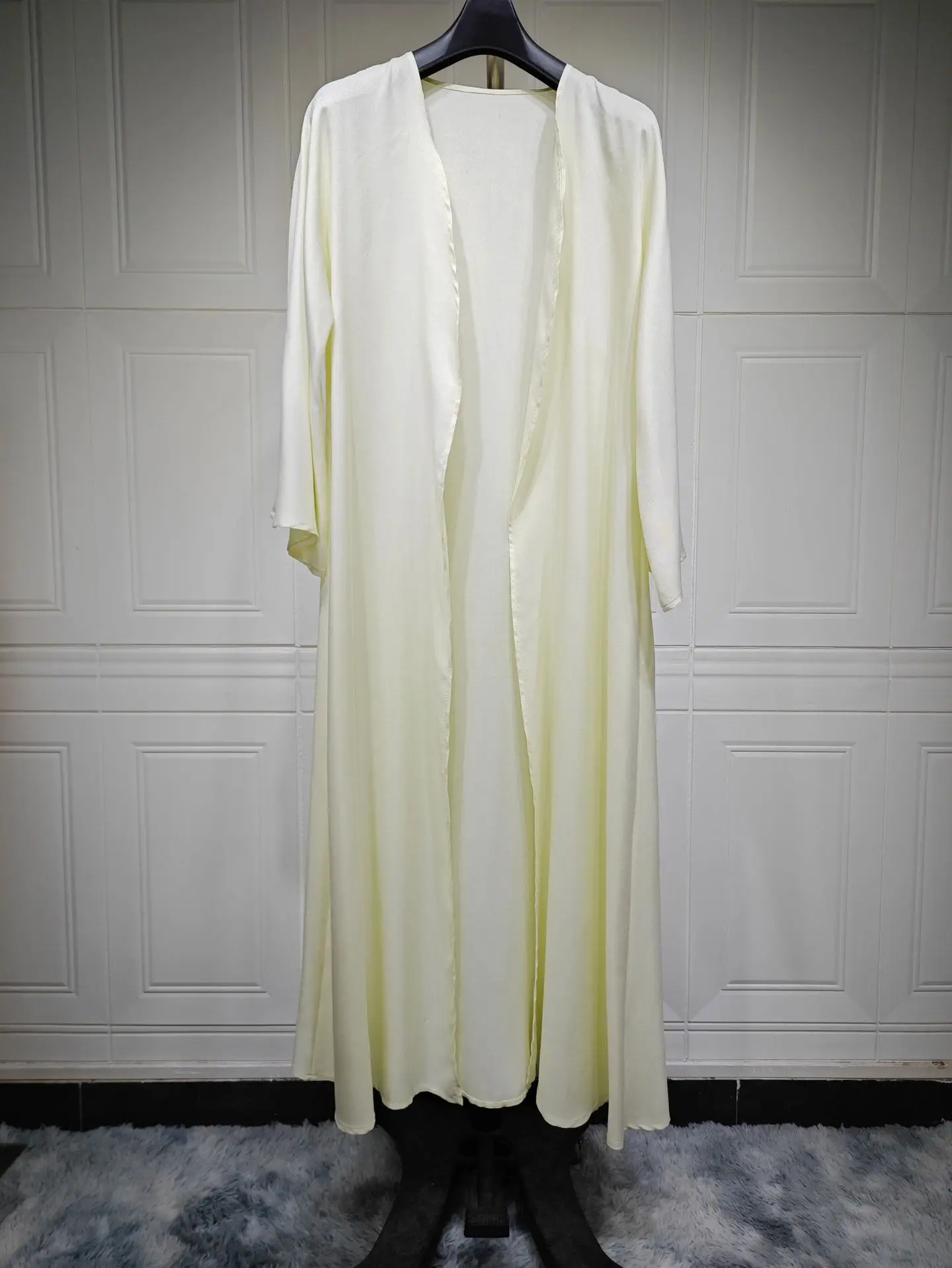 Abayas ouvertes en lin pour femmes, robe de prière, tenue caftan, cadeau islamique - image de produit 7